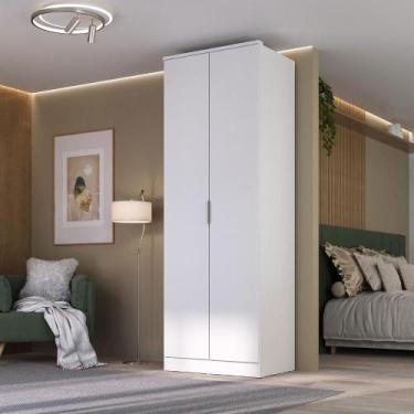 Imagem de Guarda Roupa 81cm 2 Portas de Abrir c/ 2 Gavetas 100% MDF - Mambel Q, 