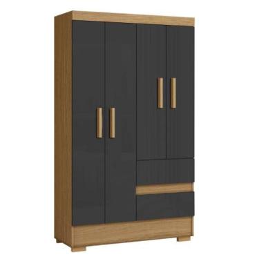 Imagem de Guarda Roupas Solteiro 4 Portas 2 Gavetas Coimbra Aramóveis - ARAMOVEI