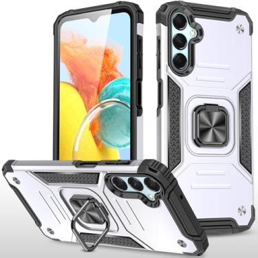 Imagem de Dionsibei Capa para Galaxy A15 5G de nível militar, com suporte embutido, capa protetora à prova de choque para Samsung Galaxy A15 5G, capa de telefone para homens e mulheres (prata)