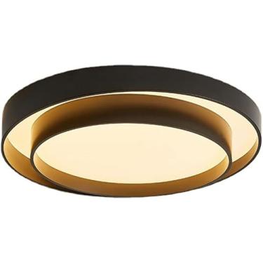 Imagem de Lâmpada De Teto Led Simples Regulável 3000k / 4000k / 6000k Iluminação De Teto Led Redonda De Camada Dupla Para Sala De Estar Quarto Sala De Jantar, A, 50CM