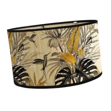 Imagem de Ｂｅｓｇａ Abajur com estampa de tambor, apenas abajur redondo de bambu, capa para luminária suspensa para hotéis, fazendas e ilha de cozinha, Style B