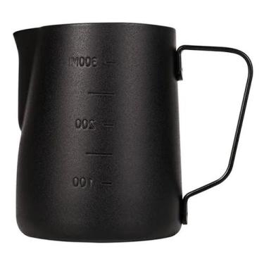 Imagem de Leiteira Cremeira Black Pitcher Aço Inox 350ml Barista Cafe - Mimo Sty
