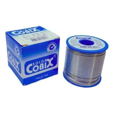 Imagem de Solda Estanho 60x40 1,0mm Azul M10 Com Fluxo Ra Rolo com 500g Cobix