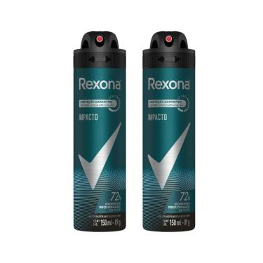Imagem de Kit 2 Desodorante Rexona Men Impacto Aerosol Antitranspirante 48h 150ml