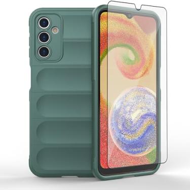 Imagem de Asuwish Capa de celular para Samsung Galaxy A14/M14 5G com protetor de tela de vidro temperado e TPU macio, fina, à prova de choque, capa protetora de silicone acessórios A 14 4G 14 A 14 M G5 mulheres