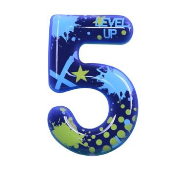 Imagem de Vela de aniversário STG 5 para meninos – Vela número 5 para jogo de batalha, topo de bolo de aniversário, para artigos de festa de aniversário temáticos de videogame (aumento de nível, número 5)