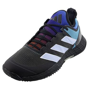 Imagem de adidas Tênis masculino Adizero Ubersonic 4, Cinza seis/Blue Dawn/Core Black, 38
