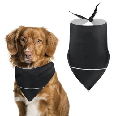 Imagem de Cachecol clássico de poliéster com estampa preta para animais de estimação - Tamanho único (70 x 30 cm)
