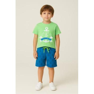 Imagem de Conjunto 2 Peças Infantil Roupa Menino Verão 2025 Seafarer Kangulu Alg