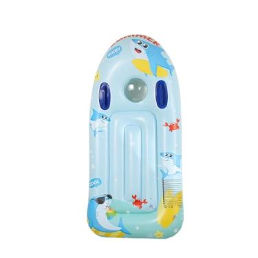 Imagem de UGPLM Prancha de surfe inflável com alças, prancha de surfe, boia de piscina para crianças meninos e meninas, Tubarão