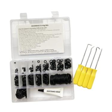Imagem de UGPLM Kit de anéis de vedação para mergulho autônomo, acessórios, durabilidade profissional, confiável para mergulhadores e instrutores, substituição,
