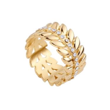 Imagem de Delicado CZ Folha Lenço de Seda Clipes Anel para Mulheres Chique Minimalista Cristal Xale Cachecóis Fivela Fecho Clipe Anel de Dedo Elegante Acessórios de Vestido Moda Joias Tamanho 10, 10, Metal