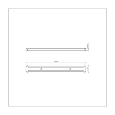 Imagem de Barra Magnética para Facas Tramontina Plenus PP e Inox 38 cm