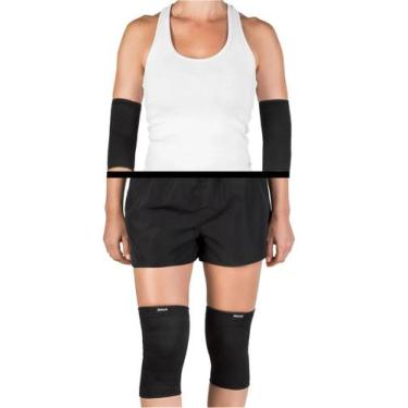 Imagem de Kit Joelheira E Cotoveleira Elástica Mercur,  P