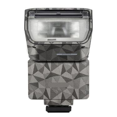 Imagem de HVL F28RM Anti-riscos Câmera Flash Vinil Wrap Skins Protetor Decalques para Sony HVL F28RM Wraps Capa Adesivo (Triângulo Titânio)