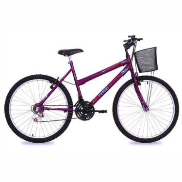 Imagem de Bicicleta Aro 26 Free Action Donna MTB 18V V-Brake, Violeta