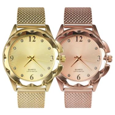 Imagem de Kit 2 Relogio Feminino Qualidade Banhado Prova Dagua Dourado Presente Original Casual Rose Combo