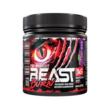Imagem de 3VS Nutrition Pré-Workout Beast Burn 300g – Suplemento Pré-Treino Fórmula Única com Cafeína, Beta Alanina, L-Carnitina, Citrulina, Morosil® e Cúrcuma – 50 Doses 300gr Sabor Uva