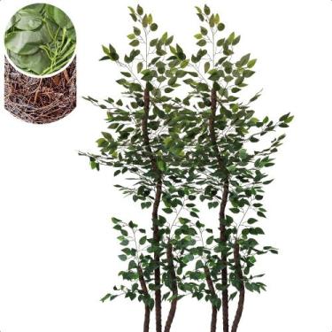 Imagem de Kit 2 Árvore Artificial Fícus Verde Grande Sem Vaso Decoração - Flor d