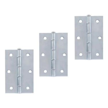 Imagem de Kit 3 Dobradiças Porta Madeira 3,5 União Mundial