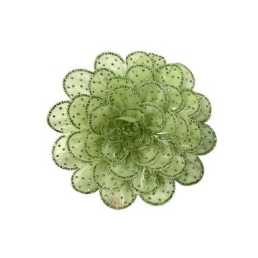 Imagem de Broche grande de flor de camélia de strass para mulheres moda tecido cristal broches florais broche para vestidos acessórios de terno joias boutonniere corsage festa de casamento 140 mm, Large, Latão