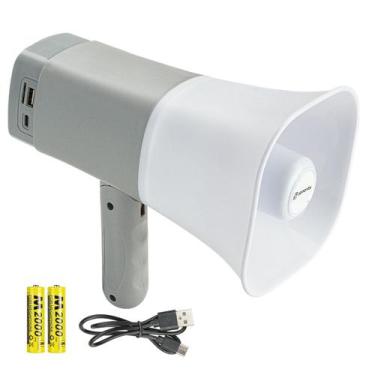 Imagem de Megafone De Mão Bluetooth USB MP3 Com Bateria Recarregável E Gravação 