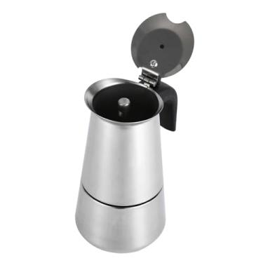 Imagem de Akozon Cafeteira de Cafeteira de Aço Inoxidável Moka Pot - 450 Ml de Percolator para Uso Em Casa e Escritório - Fabricante de café Expresso de Fogão Com Alça Ergonômica (100ml)