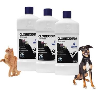 Imagem de Kit 3 Shampoo Clorexidina Antisséptico Antisseborreico Antiqueda Derma