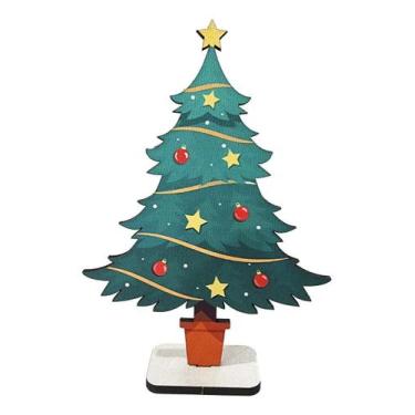 Imagem de Kit 50 Mini Arvore De Natal Decoração Mdf Festas Lembranças - Deliquad
