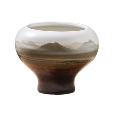 Imagem de Vasos de plantas Vaso de chão vintage com vaso cerâmica floral clássica chinesa, pintura paisagem e decoração