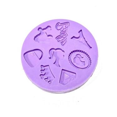 Imagem de F1394 molde de silicone barbie confeitaria biscuit - confeitaria dos m