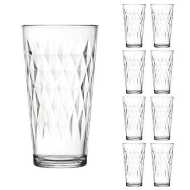 Imagem de Copo Vitrage 350ml Vidro Resistente Suco Agua Nadir - 8Un - NADIR FIGU