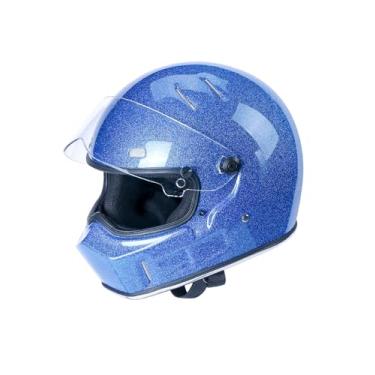 Imagem de CRG Sports ATV Motocross Motocross Scooter para motocicleta Capacete de fibra de vidro com certificado DOT ATV-1 - Pai (GG, Azul)