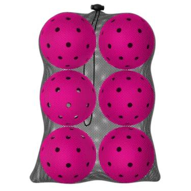 Imagem de Great Call Athletics | Bolas esportivas de pickleball para uso ao ar livre EUA aprovadas por pickleball pacote de torneio oficial de 40 buracos (pacote com 6, rosa)