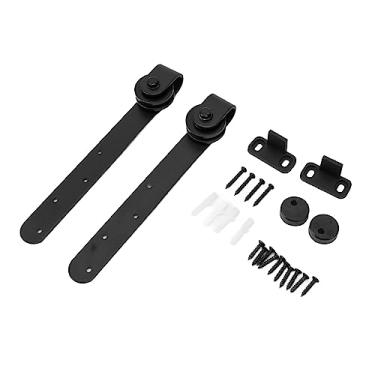 Imagem de ZJchao Kit de Hardware da Porta do Celeiro, Barn de Madeira de Madeira Hardware de Porta Mini Trilha de Porta de Celeiro Trilha Deslizante Trilha de Porta Deslizante Kit de Trilha