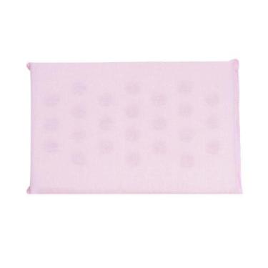 Imagem de 1 Travesseiro Bebê Antissufocante Rosa Liso Carrinho Berço - Dugu