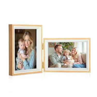 Imagem de Porta-retratos Epecfan Double 10x15cm WoodGrain