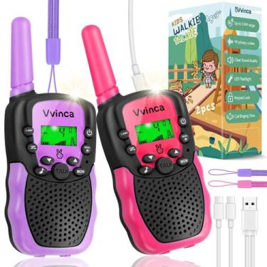 Imagem de Walkie Talkies recarregáveis Vvinca para crianças de 3 a 12 anos