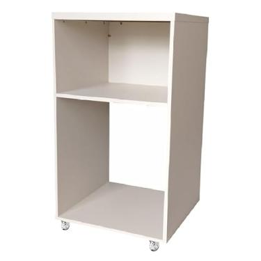 Imagem de Bancada Bar Para Embutir Frigobar E Microondas Com Rodízios