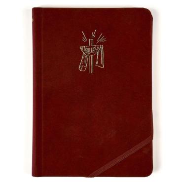 Imagem de Biblia Sagrada Slim Nvi, Luxo, Tecido Cereja Sobre Capa Dura, Com Elastico Transversal