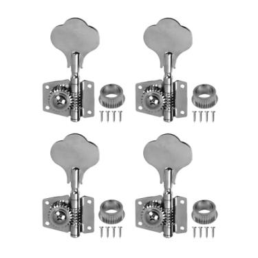 Imagem de Jogo Tarraxa Baixo 4 Cordas Jazz Bass Completo Cromada Prata