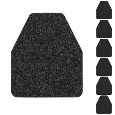 Imagem de THMINS Pacote com 6 tapetes de mictório para banheiro masculino, almofadas de borracha antiderrapantes, tapetes laváveis para mictório