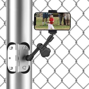 Imagem de Suporte de cerca magnética para Mevo Start, GoPro, telefones, Game Changer Kit de montagem para Insta360/DJI OSMO Pocket 3 para gravação de beisebol, softbol e jogos de tênis