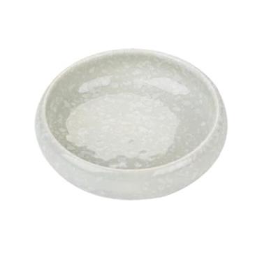 Imagem de prato de lanche Tigelas de cerâmica para imersão, prato para molho soja, utensílios mesa redondos para uso doméstico e em restaurantes tigela de sopa(Branco)