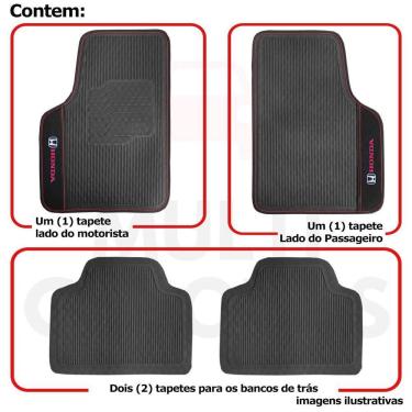 Imagem de Tapete Borracha Honda City Crv Fit Hr-V Wr-V Bordado