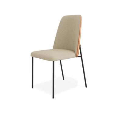 Imagem de Cadeira Livia Bicolor Whisky e Gengibre Estrutura Preta - SSX Multicoisas