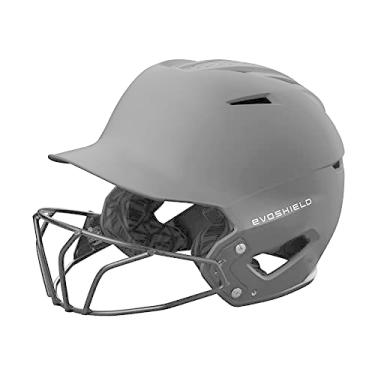 Imagem de EvoShield Capacete de rebatedor fosco XVT 2.0 com máscara facial - carvão, médio/grande