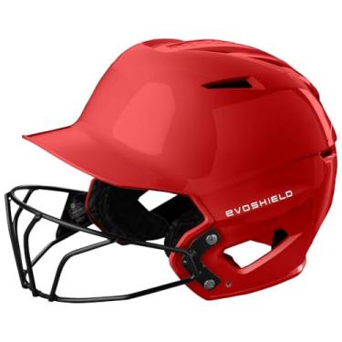 Imagem de EvoShield Capacete de rebatedor brilhante XVT 2.0 com máscara facial - escarlate, pequeno/médio
