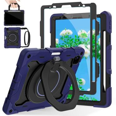 Imagem de ROISKIN Capa para iPad Air 5ª 4ª geração (2022 2020) 10,9 polegadas e iPad Pro 11 4ª/3ª/2ª/1ª geração [protetor de tela, suporte de caneta, proteção contra quedas de 4,6 metros] com alça de mão com