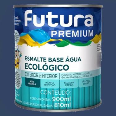 Imagem de Esmalte Base Água Madeiras Pvc Futura 900ml Sem Cheiro Cores, Azul Del